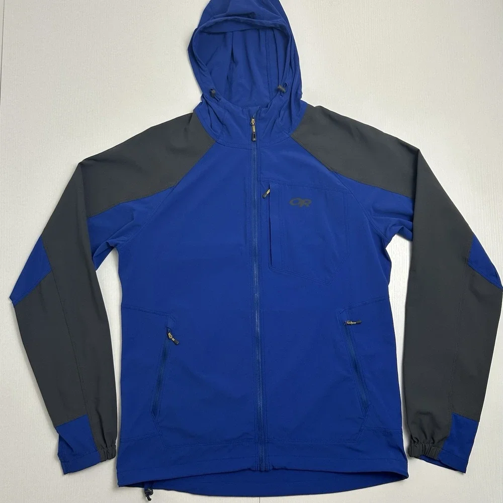 Outdoor Research Men's Ferrosi Hooded Softshell Jacket M Lightweight Blue 269171